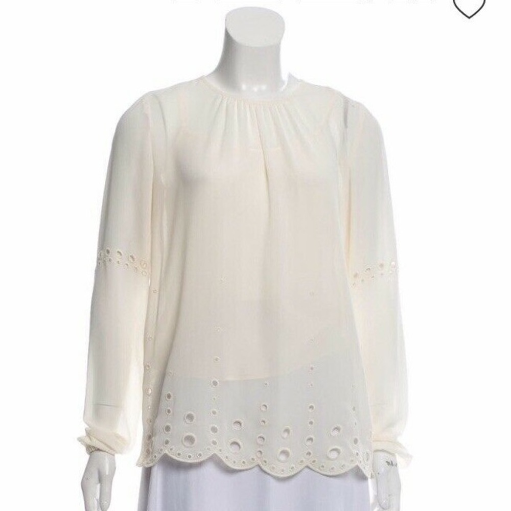 Michael Kors ivory eyelet blouse XS